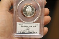 PCGS Graded 2007-S Idaho Silver Quarter