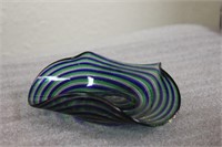 An Art Glass Swirl Design Small Bowl or Plate