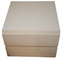 White 2 Drawer Side Table