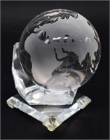 Frosted Glass World Globe