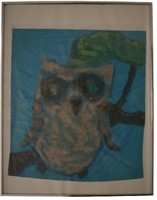 Framed Watercolor Owl