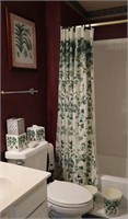 Bathroom Lot- Shower Curtain, Tissue Covers++