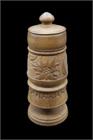 Vallee D’Aoste Carved Wood Lidded Piece