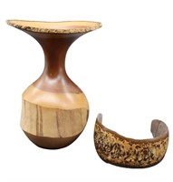 Handcrafted Wood Bud Vase