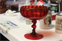 A Red Compote Glass