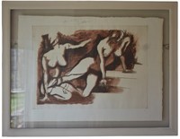 Signed Renato Guttuso Female Nuder Lithograph