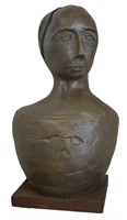 Signed 1975 Ermes Meloni Bust Sculpture