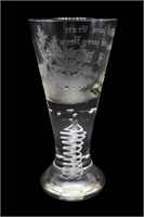 Antique Etched Water Goblet