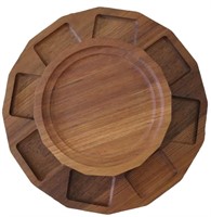 Mid-Century Digsmed Solid Teak Lazy Susan Tray
