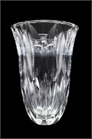 Large Signed 1967 Crystal Vase - Chipped