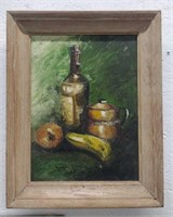 (AE) Oil on Canvas Fruit Painting Signed Wayne