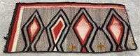 (AE) Navajo Rug with Chevron Stripes 56” Long 26”