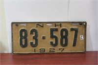 A 1927 New Hampshire License Plate