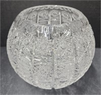 (AR) Vintage Lead Crytsal Bowl (7" Tall)