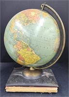 (AR) Rare Vintage Replogle Globe 14.5" Lighted