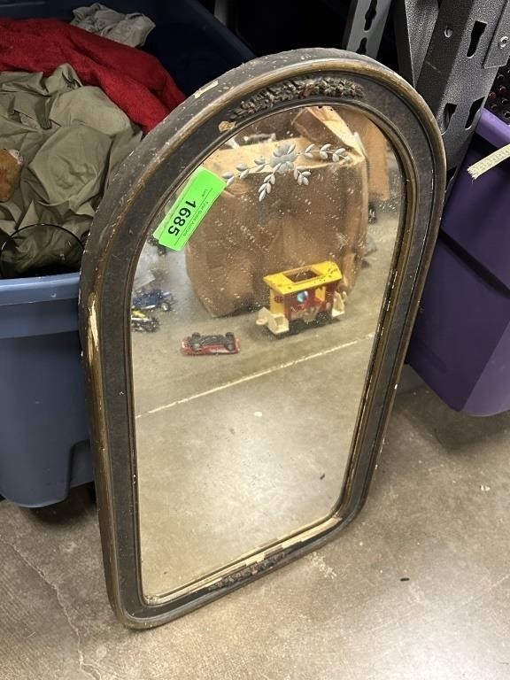 VTG POSS ANTIQUE ARCHED WALL MIRROR