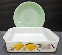 (I) Fire-King Jadeite Salad Plate And Fire-King