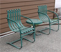 Vintage Metal Patio Chairs & Table set