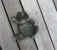 Bronze Garden Frog 7" Long
