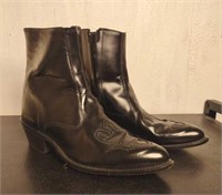 Men's Black Leather Boots 10D