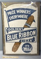 Blue Ribbon Cigar Advertising Sign