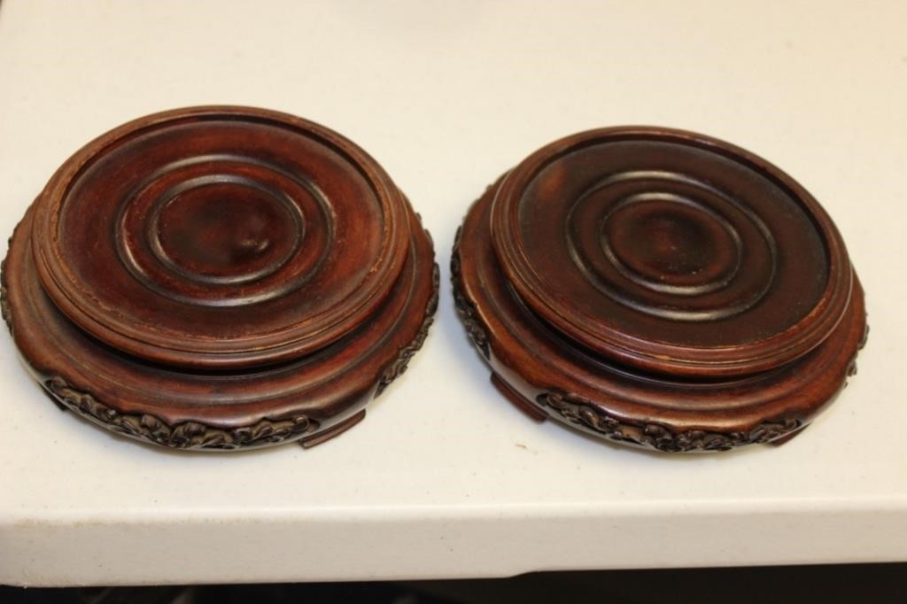 Pair of Chinese / Asian Wood Stands