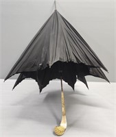 Umbrella Carved MOP & Gilt Brass Handle
