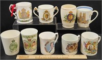 English Royal Commemorative Mugs Lot Collection