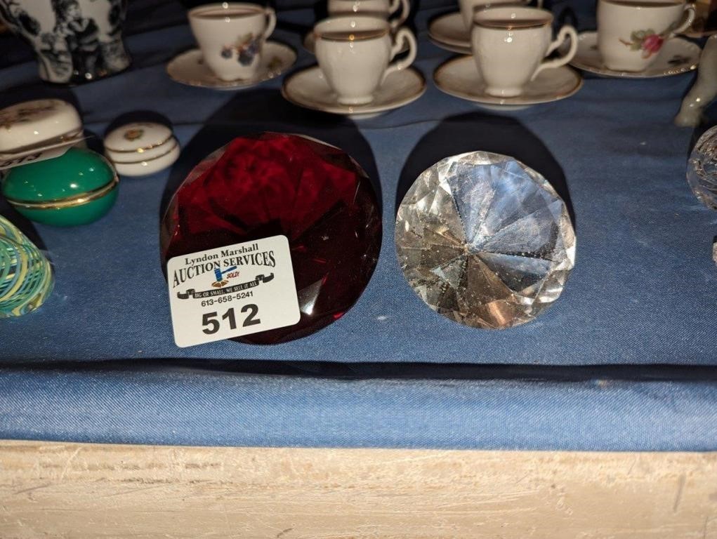 Glass diamond shaped weights