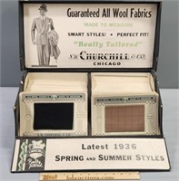 1936 Churchill Wool Fabric Salesman Sample Kit