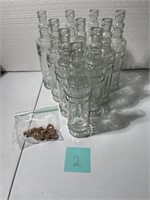 12" CLEAR EMBOSSED GLASS BOTTLES