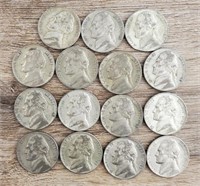 (15) Jefferson Nickels - 1942 to 1945