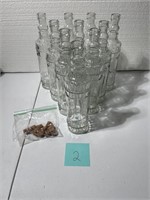 12" CLEAR EMBOSSED GLASS BOTTLES