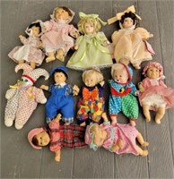 Box Of (11) Miniature Dolls