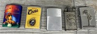 (5) Zippo Style Lighters