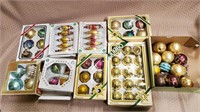 Lot of Vintage Glass Xmas Ornaments