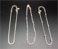 Three .925 Silver Plated Bracelets
