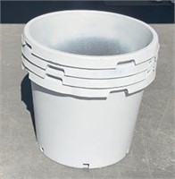 (4) Gro-Pro 25 Gallon Plastic Growing Buckets