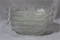 Lot of 4 Pressed Glass Oval Dish