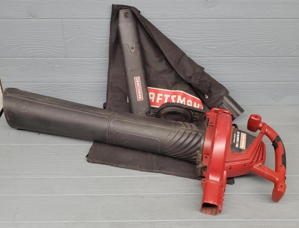 Electric Craftsman Leaf Blower/ Vac w/ Bag