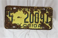 A 1961 Florida License Plate
