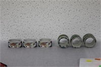 Lot of 6 Ceramic Napkin Rings