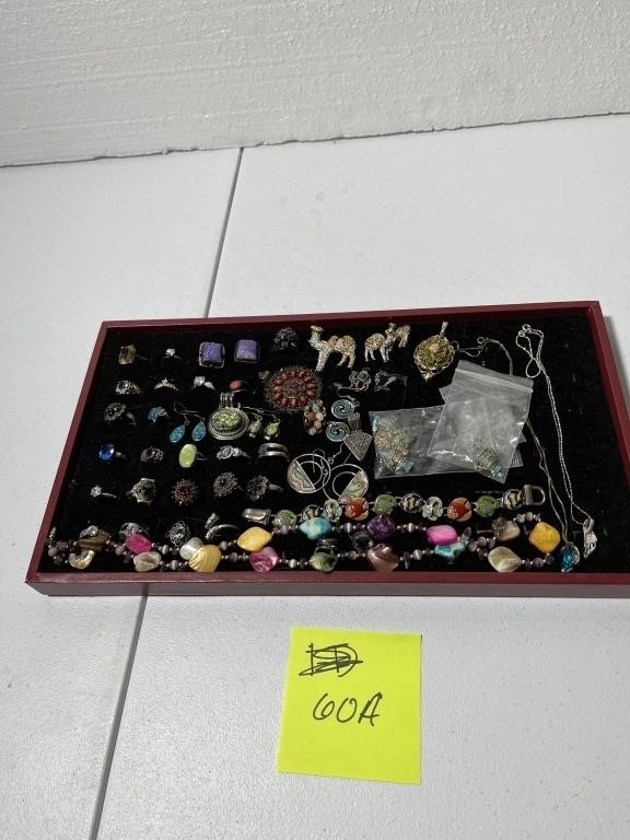 HUGE VINTAGE JEWELRY LOT STERLING SILVER RINGS