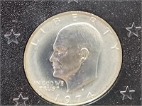 40 % Silver Ike Proof Dollar Coin 1974 S