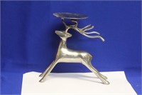 A Metal Deer Candle Holder