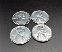 Four 1943 Steel Pennies