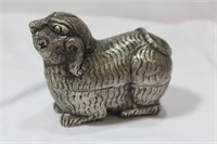 A Coin Silver Ram or Dog Box