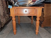 Solid Wood Side Table w/ single drawer pull out