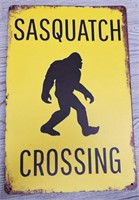 "Sasquatch Crossing" Tin Sign