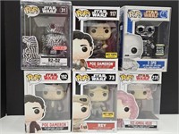6 FUNKO POPS  Star Wars  R2 D2, Poe Dameron ++